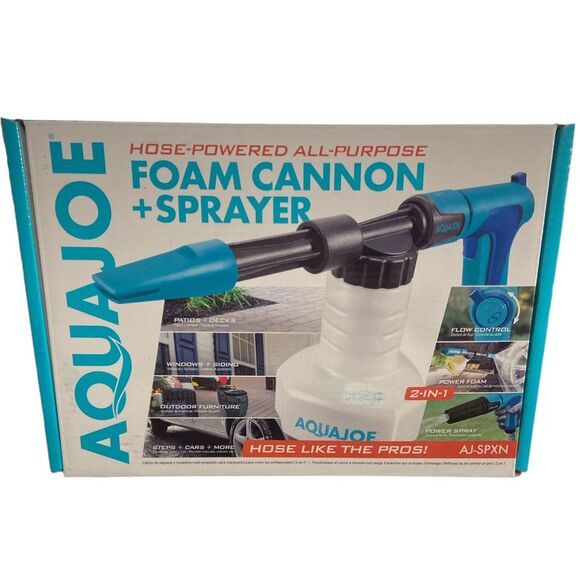 Aqua Joe Hose-Powered Adjustable Foam Cannon Spray Gun Blaster w/Spray Wash - Picture 1 of 2